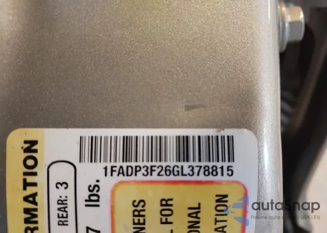 2016 Ford Focus Se из США, поврежденный, VIN 1FADP3F26GL378815